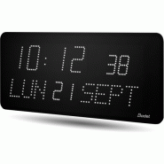Horloge LED Style II 10S Date, alimentation 230V, IMPULSION, LED blanche - BODET