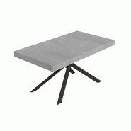 Itamoby Table Extensible Niket 160/420X90 Cm Pieds Béton Anthracite - gris multi-matériau VE0160420NIKE-CM
