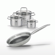 Lot de Faitouts 12/16/20 cm & Poêle 28 cm Elo Relief Solution - gris 3176239959604