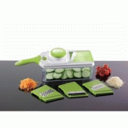 Mandoline Coupe-légumes multifonctions réglable 4 lames Enrico 811-107 - vert 409398 Mandoline Coupe-légumes multifonctions réglable 4 lames Enrico 811-107 - vert 409398