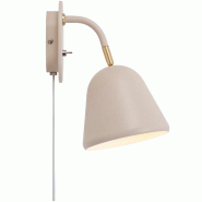 Nordlux Applique murale FLEUR 15 Métal Beige, H.26.4 - IP20 - E14 / Intérieur - beige métal 5704924005282