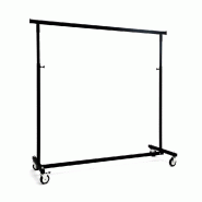 Portant pliable extensible L150-210 cm H118-190 cm Noir mat