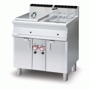 Redcook Friteuse à gaz 2 bacs 18+18 lt. Structure en acier inoxydable. Dimensions 80x70,5 h90 cm. Modèle F2/18-78G - 2081
