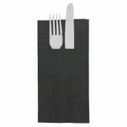 Serviette kangourou écolabel double point noir 39x40cm par 1400