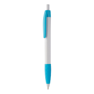 Stylo à bille en plastique - Embase caoutchouc coloré - Encre bleue Stylo à bille en plastique - Embase caoutchouc coloré - Encre bleue