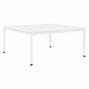 VidaXL Table basse Blanc 100 x 100 x 45 cm Bois de pin massif Modèle Zenith Extensible - 892770