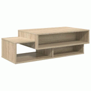 VidaXL Table basse Chêne Sonoma 105 x 50 x 32,5 cm Bois d'ingénierie Modèle Atlas Smart Plus - 8000206