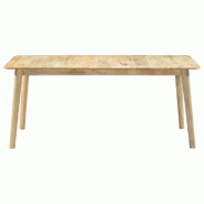 VidaXL Table de salle à manger 180x90x76 cm Bois de manguier massif Modèle Helios Advance Plus - 282720