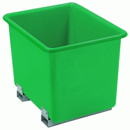 Bac de manutention rectangulaire rigide en PFV avec fourreaux - 300 l à 2200 l_0