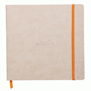 Cahier souple Rhodiarama beige 190x250 / B5, 160p./80 feuilles ivoire 90 g/m², ligné - beige 117505C