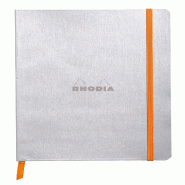 Carnet souple Rhodiarama argent A5, 160p./80 feuilles ivoire 90 g/m², dot grid - argenté 117451C