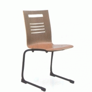 Chaise luge design à coque bois epoxy noir