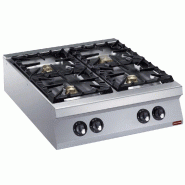 Diamond - Cuisinière 4 feux vifs gaz -TOP- - réf. G22/4B8T-N - gris inox AKS-G22/4B8T-N