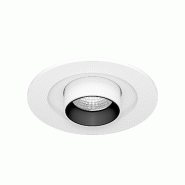 Mini Spot Encastré Led Oxo R 6W 42° Avec Sélecteur De Température 2700K/3200K/4000K Blanc Mat - Orientable Et Rétractable - Beneito & Faure - bla
