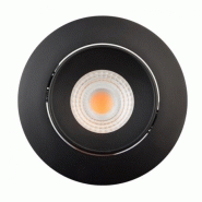 Spot rond à encastrer orientable led cob noir 7w - 812497