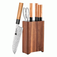 XinZuo - Set de couteaux Damas (série PM8O) - multicolore multi-matériau PM8O-H7