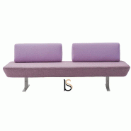 Banquette d'accueil Emma en tissu - Softline - Feld marron 849