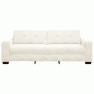 Canapé Crème 221 x 80 x 80 cm Velours polyester Modèle AbriPerle 126 - 8721158690517 Canapé Crème 221 x 80 x 80 cm Velours polyester Modèle AbriPerle 126 - 8721158690517