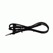 CHAUVIN ARNOUX - Cordon PVC à pointe de touche noire pour DDT-VAT - Fiche femelle coudée D4mm isolée - Longueur 0,85m - IEC 61243-3