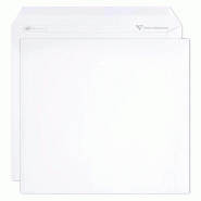Clairefontaine Boîte de 250 pochettes Adhéclair blanches 229x324/C4, 120 g/m², adhésive avec bande - blanc 8250C
