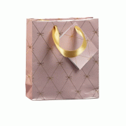 Clairefontaine Lot de 5 Sac cadeau Blanc, très petit format (12x4,5x13,5 cm), papier 170 g/m², ruban satin assorti - 3329682129081