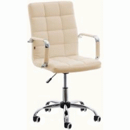 CLP Fauteuil de bureau Deli V2 similicuir Crème - beige polyester 191059004 CLP Fauteuil de bureau Deli V2 similicuir Crème - beige polyester 191059004