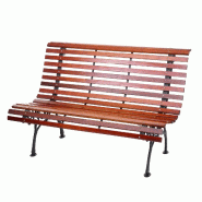 Décoshop26 - Banc de jardin avec dossier en bois marron 2 places 122 cm 22kg 04_0005833 - marron Bois massif 3000261521907