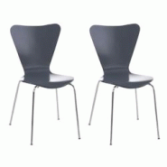 Décoshop26 - Lot de 2 chaises de séjour bureau en bois gris et métal CDS10012 - gris 3000020468528 Décoshop26 - Lot de 2 chaises de séjour bureau en bois gris et métal CDS10012 - gris 3000020468528