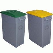 Denox - Zeus Jeu de 2 Conteneurs à Déchets 130L Capacité Totale en Polyéthylène de couleur Verte et Jaune - multicolore PK3350