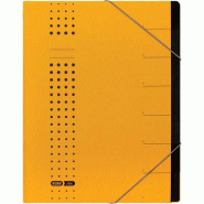 Elba 42495GB Chemise à élastiques Chic en carton A4 450 g/m² 7 compartiments (Jaune) - jaune 42495GB