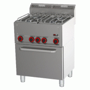 Fourneau combiné avec four à air chaud électrique GN 1/1 - 4x brûleur | REDFOX - SPT 60 GL