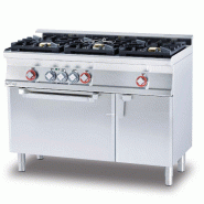 Fourneau gaz 3 feux sur four électrique multifonction 120 cm | MagicLotus 600 - Porte acier Fourneau gaz 3 feux sur four électrique multifonction 120 cm | MagicLotus 600 - Porte acier