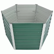 Helloshop26 - Jardinière lit surélevé plantes fleurs jardin acier galvanisé 129 x 129 x 77 cm vert 02_0001090 - 3000074491534 Helloshop26 - Jardinière lit surélevé plantes fleurs jardin acier galvanisé 129 x 129 x 77 cm vert 02_0001090 - 3000074491534