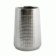 MSV Dallas Gobelet Porte-Brosses à Dents en Céramique couleur Argent - argenté céramique MS4376