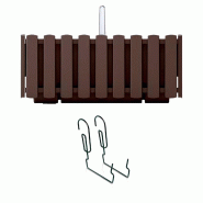 Prosperplast - Jardinière de balcon BOARDEE FENCYCASE W - 38x18x16,2 cm, marron - marron plastique ZA3261