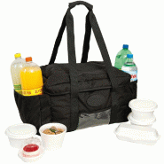 Sac transport repas avec anses noir 40,6x30,5x25,5cm - par 1