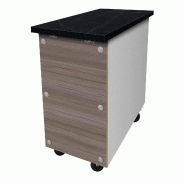 Skyrainbow Table de caisse en acier inoxydable, Granit Star Galaxy Noir, Avec revêtement en bois, 80 X 82 - THKT88GS