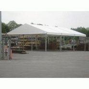 Tente de stockage fermée classique / structure fixe en aluminium / ancrage au sol avec platine / 25 x 10 x 4 m