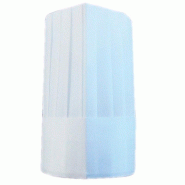 Toque ajustableclassique airlaid blanc H 26cm par 10