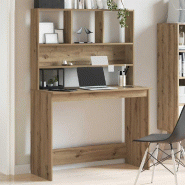 VidaXL Bureau avec étagères chêne artisanal Bois d'ingénierie Modèle Milan Design - 855835