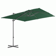 VidaXL Parasol de jardin en porte-à-faux avec mât en acier vert Modèle Atlas Signature Plus - vert 44625