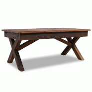 VidaXL Table basse bois de récupération mélangé 110x60x45 cm Modèle Atlas Frame Plus - 244492