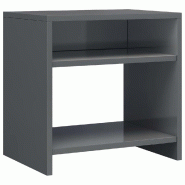 VidaXL Table de chevet gris brillant 40x30x40 cm bois d'ingénierie - 800025