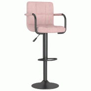 VidaXL Tabouret de bar Rose Velours Modèle Aero Panorama Horizon - rose 334653