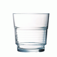 Arcoroc Spirale Tumbler, verre à boire, empilable, 200ml, verre trempé, transparent, 6 pièces - transparent verre ARC 58055