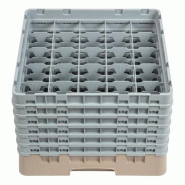 Cambro Panier à verres beige avec 25 compartiments hauteur de verre max 29,8cm. Ce panier à verres offre - 0099511602872