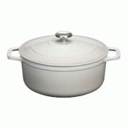Cocotte ronde Le Chasseur 24 cm Macadamia 400 cl Blanc Rond Fonte Chasseur 32x24.7 cm - blanc fonte 3244334724615