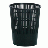 Corbeille à papier ajourée 15L petit modèle noir Gilac