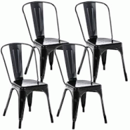 Décoshop26 - Lot de 4 chaises empilables design industriel métal noir 10_0001186 - noir 3000695369601
