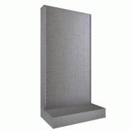 Gondole simple face Alias L74xP44xH144,6cm - toile grise